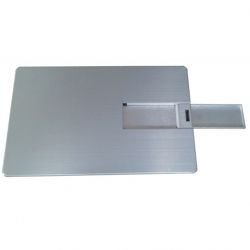VF-801М флешка в виде кредитной карточки Серебристый метал 4GB