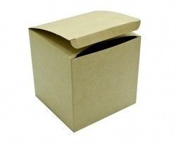 Коробка для кружки подарочная коричневые снаружи