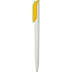 PR307-1 Ручка с поворотным механизмом бело-желтая