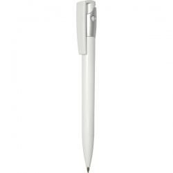 PR021-с Ручка автоматическая бело-серебристая
