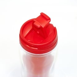 Термостакан пластиковый красный под полиграфическую вставку 350 мл