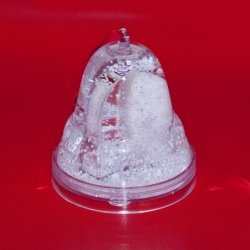 Колокольчик водяной с хлопьями в виде снежинок 90х90мм премиум